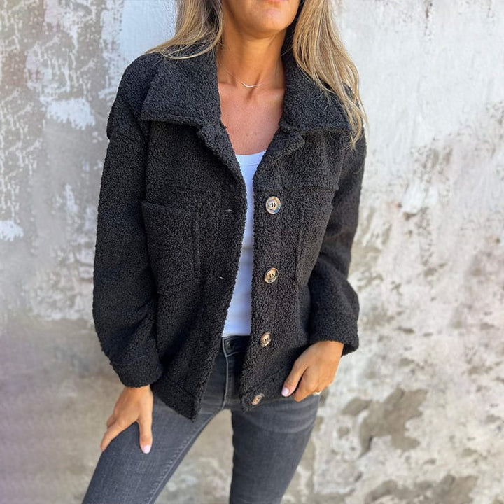 Mila™| Stijlvolle Herfstjas met Teddytextuur