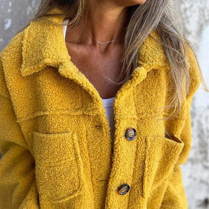 Mila™| Stijlvolle Herfstjas met Teddytextuur