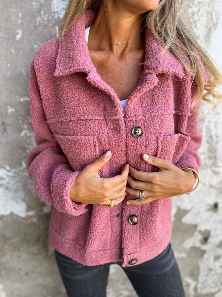 Mila™| Stijlvolle Herfstjas met Teddytextuur