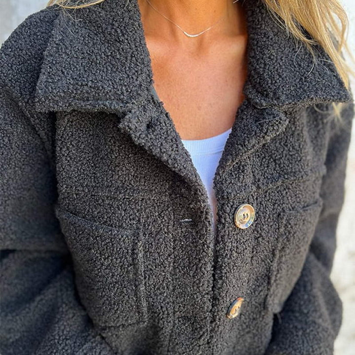 Mila™| Stijlvolle Herfstjas met Teddytextuur