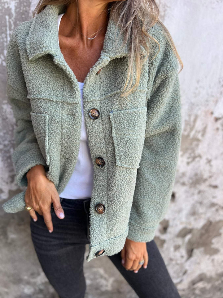 Mila™| Stijlvolle Herfstjas met Teddytextuur